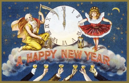 Baby New Year Father Time